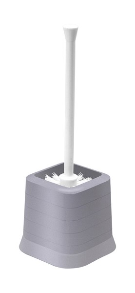 WC-Garnitur, Square, grau, 2-tlg. Kunststoff