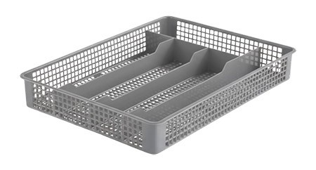 Besteckkasten 5 Fächer rauchgrau