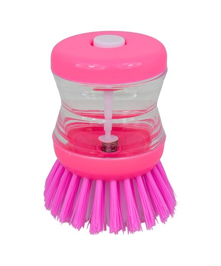 Spülbürste pink, mit Vorratsbehälter H 9cm, Ø7cm