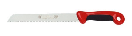 Brotmesser "Bicolor" Rot, extra scharf