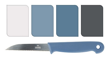 Schälmesser-Set 4-teilig, Klinge 7cm