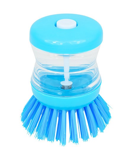 Spülbürste blau, mit Vorratsbehälter H 9cm, Ø7cm