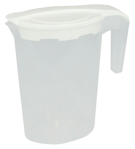 Kunststoffkanne transparent/weiß, 1,75L,