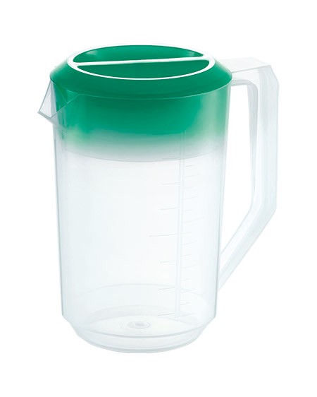 Messbecher mit grünem Deckel, 1,8Ltr.,