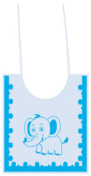 Lätzchen, 30 x 35cm, Elefant blau Frottee
