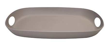 Tablett Pangea oval, grau