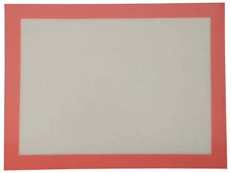 Silikon-Backmatte, Rand coral, 40x30cm