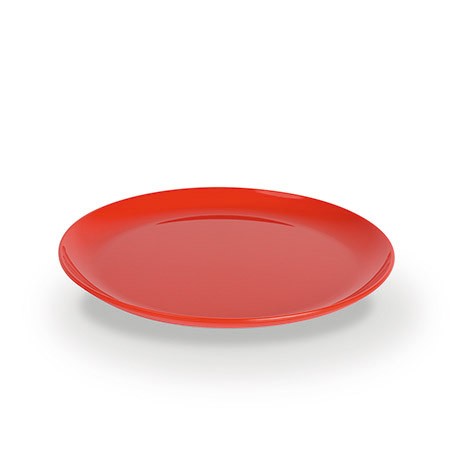 Dessertteller flach, 19cm, rot, Polypropylen