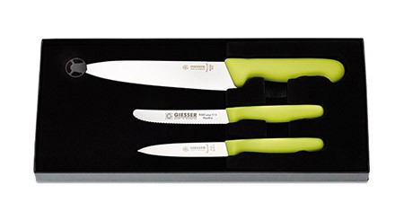 Kochmesser-Set, 3-teilig, limette