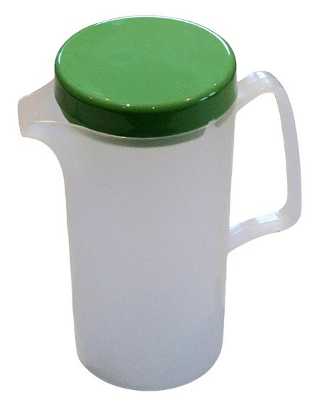 Kanne 0,6L, transparent - hellgrüner Deckel