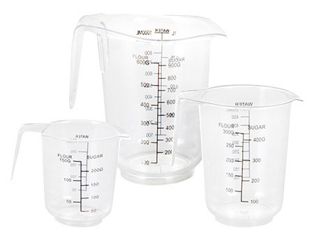 Messbecher-Set 3-teilig 1,0 L, 0,5L, 0,25L