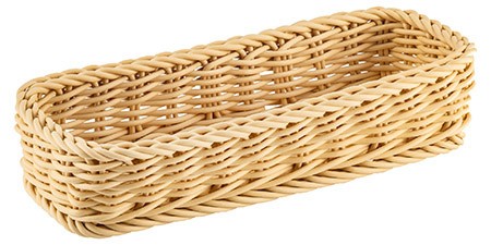 Besteckkorb lang, beige, 27 x 10 x H 5cm,