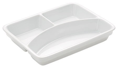 Menüschale 3-fach Einteilung, 23,5x17,5x4,5 cm