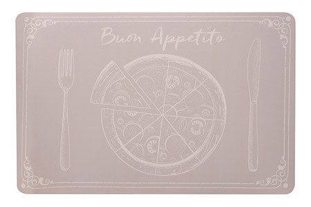 Platzmatte Pizza, beige, Kunststoff