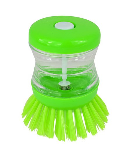 Spülbürste grün, mit Vorratsbehälter H 9cm, Ø7cm