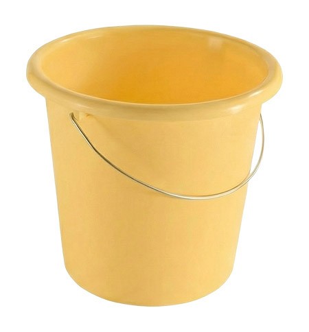 Haushaltseimer pastellgelb, 5L, mit Metallbügel
