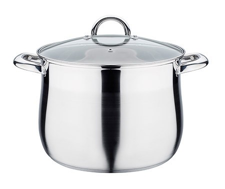 Gemüsetopf mit Glasdeckel, Ø 26cm, 11L Edelstahl