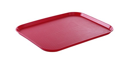 Tablett, rot, 34,5x26,5cm,