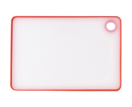 Schneidbrett transparent/rot 23x16x0,7cm