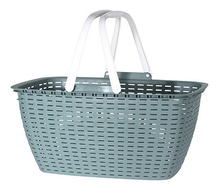 Einkaufskorb retro-grün, 23L Kunststoff PP