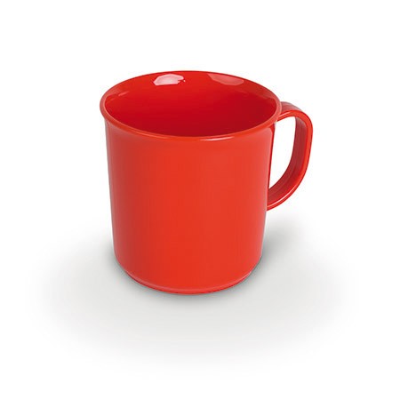 Henkelbecher, 0,2l, rot, Ø 7cm, H 7,5cm