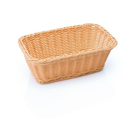 Poly-Rattan-Korb, natur, 26,5x16,2x10,0cm,