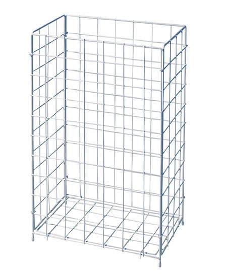 Abfallkorb groß Gitter, weiß, Stahldraht