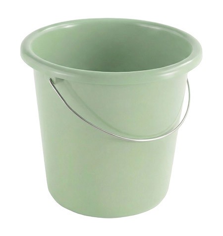 Haushaltseimer frühlingsgrün, 5L, mit Metallbügel