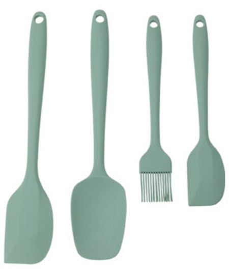 Silikon-Backhelfer-Set, grün, 4-teilig