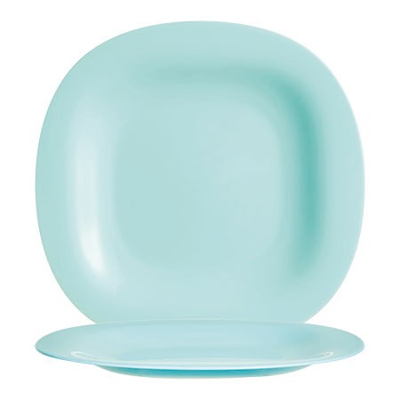 Teller flach light turquoise, 27x27cm eckig