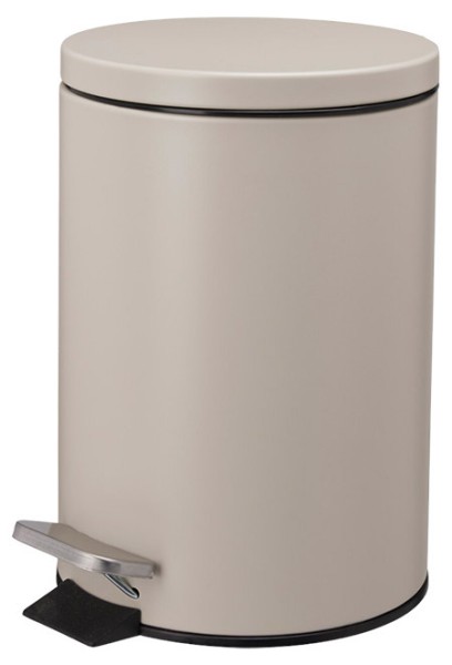 Kosmetik-Treteimer beige, 3Ltr., Metallgehäuse