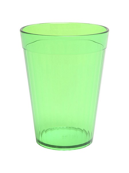 Riffelbecher 0,15l, grün/transparent,
