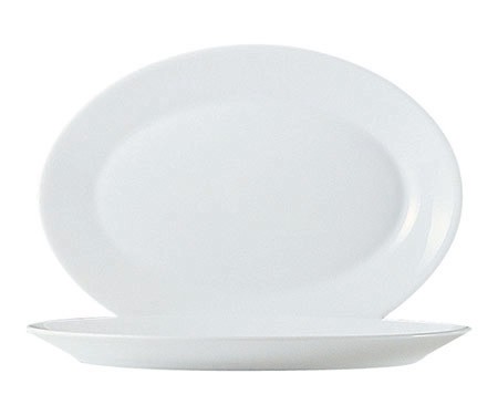 Platte oval 29cm, Restaurant Uni weiß