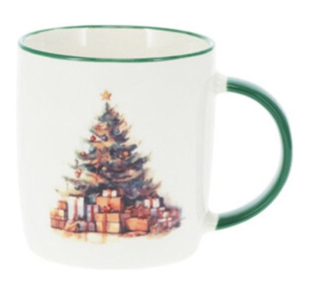 Kindertasse Tannenbaum grüner Rand 200ml