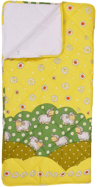 Kinderschlafsack Schafe gelb 70 x 140cm